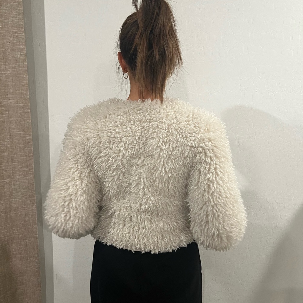 White Fuzzy Jacket - Picture 4 of 5